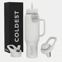 Coldest 46oz 100% Leak Proof Insulated Tumbler With Lid & Straw (3 Lids) - Stainless Steel For Women & Men - Travel Containers, Chug & Drinkware - Margarita+ - View 1