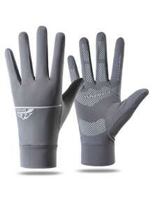 1 双男士户外骑行手套，轻便，透气，快干，防晒，防滑，春夏季 - 彩色 - 查看 12