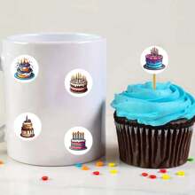 500pcs Cake Stickers, 1-Inch Self-Adhesive Paper Seals, Used To Design Series Stickers, For Gift Flowers, Dessert Gifts, DIY Decorative Boxes, And Packaging Labels.