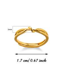 Tiny Bow Knot Eternal Stainless Steel Rings For Women, 18K Gold-Plated & Silver Color Anti Fading Waterproof Charm Ring, Wedding Minimalist Jewelry Beach Vacation Accessories , Memorial Gifts For Mom/Daughter/Best Friends