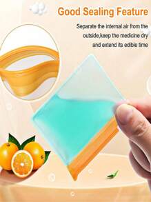 14pcs Portable Zipper Medicine Bags,For Pill/Tablet Storage, Waterproof Seal, Pouch Slide Lock Storage Bags Reusable Mini Seal Portable Medicine Baggies Self-Sealing Travel Plastic Case For Home Office Organizing Small Items