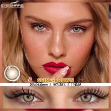 EYESHARE 1Pair Colored Contact Lenses For Eyes Fashion Blue Eye Lenses Soft Black Contact Gray Beautiful Pupils Yearly Beauty Makeup Colorful Lenses 14.0 Mm