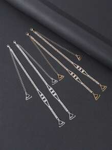 1 Pair Women Adjustable Replaceable Undergarment Shoulder Straps Accessories, Rhinestone Slip Proof Strap, For Rave