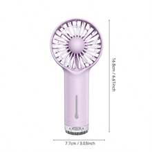 1 Pc Handheld Misting Mini Fan,Portable Fan ,USB Fan Rechargeable, Eyelash Fans For Women Makeup,Three- Speed Fan For Party Gift,For Summer And For Outdoor,Sport,Travel,Kitchen,Bedroom,School,Office,And For Woman,Man,Children,Adult