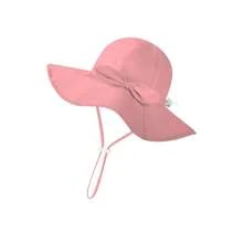 Binomata Sombrero de cubo de unicolor para niñas de 0 a 6 años, protección solar, ajustable, impermeable, ala ancha, sombrero de playa, protección UV UPF50+