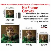 1pc Customizing A Unique Pet Portrait On Canvas, Featuring A Queen Dog, Personalized Royal Pet Artwork, Renaissance-Style Cat Posters, And Royal Animal Prints For Home Decor In The Bedroom, Optional Frame