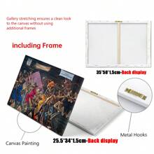1pc Modern Jazz-Inspired Canvas Art - Vibrant African American Dance Scene, Unframed Wall Decor For Living Room, Bedroom, Office & More - Perfect For Celebrating Black Culture & Music, Musicthemed Decor|Abstract Canvas Art|Historical Artwork Gifts Birthday Graduation