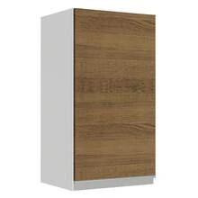 Mueble Superior Madesa Glamy 35cm 1 Puerta Blanco/marrón - Blanco y Marrón - Ver 1