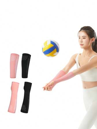 1 pieza Coderas de voleibol de nailon tejido, transpirables y elásticas antideslizantes, accesorios para gimnasio