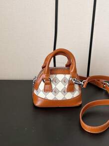 1pc Fashionable Retro Mini Shell Handbag, Cute Small Cosmetic Bag, Shoulder/Crossbody Bag Suitable For Women, Summer