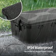 Weatherproof Electric Box For Outdoors 32 X 22 X 13 Cm IP54 Weatherproof Outdoor Outlet Cover Extension Cord Covers Protect Outlet Plug Timer Power Strip Holiday Light - Black - View 1