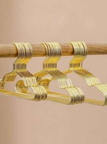 Set de 5 perchas para mascotas, perchas de metal mini doradas para osos de peluche, gatos, muñecas de títeres y tiendas de mascotas - Dorado - Ver 5