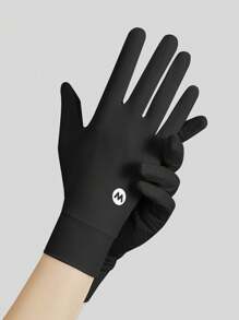 1 Pair Silicone Dot Anti-Slip Fingerless Gloves With Flip-Top, Breathable Icy Smooth Texture, Fashionable Premium Outdoor Travel Driving Gloves