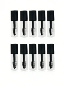 1/5Pcs 3ml Mascara Empty Tube, Injection Molding Transparent, Refillable Diy Cosmetics Reusable Sample Bottles,Clear, Small, Suitable For Travel Cosmetics Dispenser,Makeup,Cheap,Room Decor,Vanity,Travel,Bedroom,Makeup Accessories