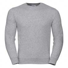 Russell Mens Authentic Sweatshirt (Slimmer Cut) (Light Oxford) - Grey - View 1