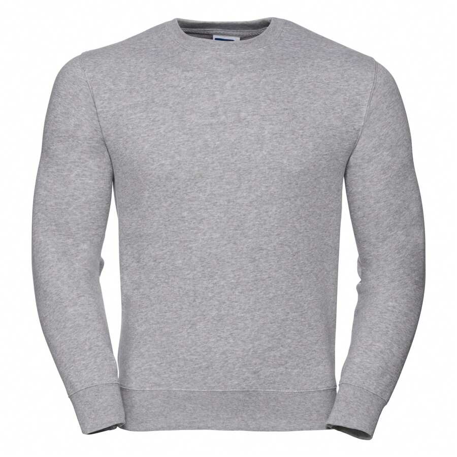 Russell Mens Authentic Sweatshirt (Slimmer Cut) (Light Oxford) - Grey - View 1
