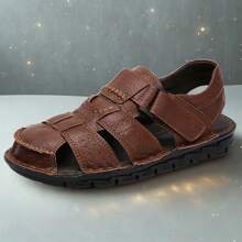 Men's Casual Sandals Closed Toe Athletic Adventure Beach Fisherman Sandals - màu nâu - Xem 1