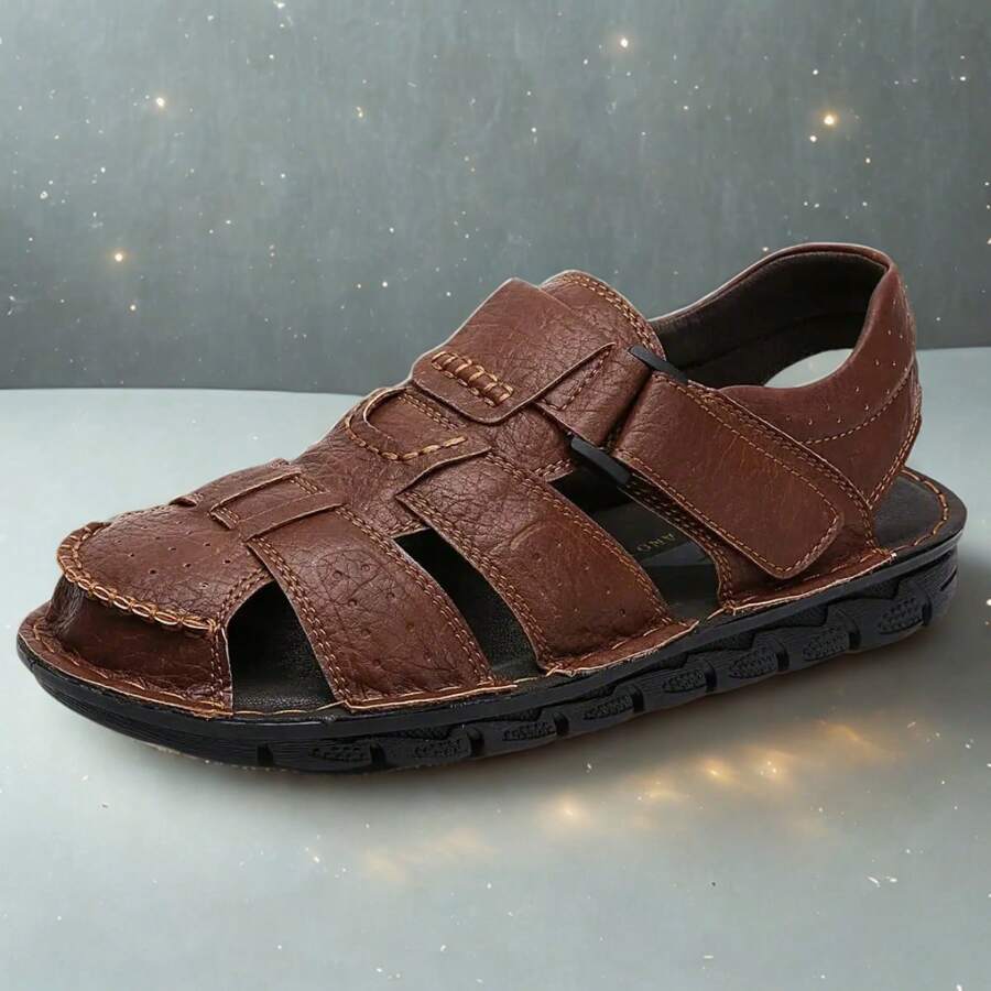 Men's Casual Sandals Closed Toe Athletic Adventure Beach Fisherman Sandals - màu nâu - Xem 1