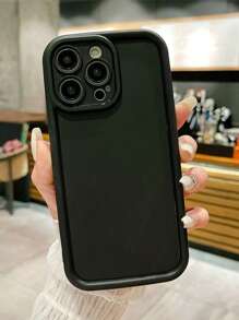 1 Stück einfache und modische matt schwarze stoßfeste TPU Handyhülle kompatibel mit iPhone 16 / iPhone 16 Pro / iPhone 16 Plus / iPhone 16 Pro Max / 7/8/7Plus/8Plus/X/XS/XR/XS Max/11/11 Pro Max/12/12 Pro/12 Pro Max/13/13 Pro/13 Pro Max/14/14 Pro/14 Plus/14 Pro Max/15/15 Pro/15 Plus/15 Pro Max