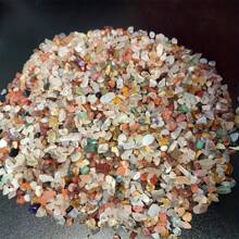 0.11/0.55/1.1lb Boho Style Mixed Natural Agate Crushed Stones - Assorted Asymmetrical Shapes Faux Gemstones For Garden Decor, Aquarium Accessories And Planter Decorating - Bulk Tumbled Crystals For Indoor & Outdoor Decor - MU - View 3