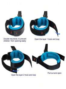 1pc Kids Anti-Lost Traction Rope Harness Leash For Child Outdoor Travel - Blue - View 5