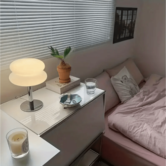 1 pieza Lámpara de mesa minimalista LED, Luz nocturna de hamburguesa con 3 temperaturas de color, regulable, control táctil, alimentado por USB, adecuado para sala de estar, dormitorio, decoración de oficina en casa, sin baterías requeridas