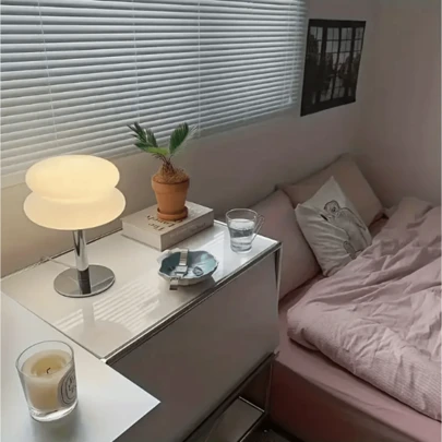 1 件简约 LED 台灯，汉堡夜灯，3 种色温，可调光，触摸控制，USB 供电，适用于客厅、卧室、家庭办公室装饰，无需电池