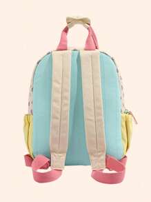 Personalized Embroidered Strawberry Backpack, Customizable Name, Cute Casual Travel Daily Use Bag, Multi-Function School Bag, Back To School Gift, Aesthetic, Kawaii Backpack, Coquette Aesthetic - Multicolor - View 5