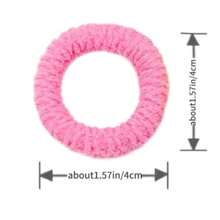 12pcs Solid Color Cute Chemically Fiber Hair Scrunchies, Candy Colors For Spring And Summer