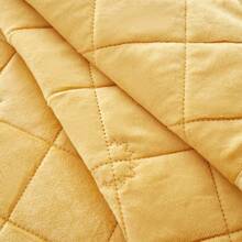 Liso cobertura borregado con fundas - Dorado - Ver 3