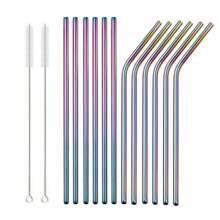 2/4/6/8/10/12 Stainless Steel Reusable Straws Drinking Straw - Multicolor - View 8