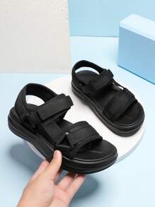 Kids Minimalist Slip-On Sandals, Breathable Non-Slip Durable Flat Beach Shoes, School Style, Summer