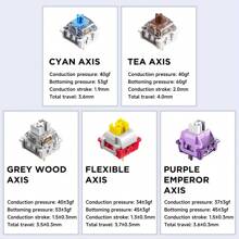 AULA F99 Custom Mechanical Keyboard 99 Key RGB Wireless Three-Mode Bluetooth 2.4 Gasket Construction Full Hot-Swappable Gaming Keyboard - Multicolor - View 6