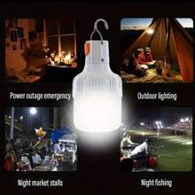 4 Stück/2 Stück/1 Stück wiederaufladbare LED Campinglampe, multifunktionale Taschenlampe mit Haken, matter ABS, 36V max. für Camping, Wandern, Abenteuer, Klettern, Notfall, Urlaub, Camping Zubehör - Campinglampe - Übersicht 13