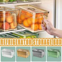 Refrigerator Storage Food Container Fresh Vegetable Fruit Boxes Drain Basket Storage Containers Pantry Kitchen Organizer