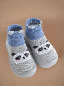 1Pair Baby Animal Floor Shoes Children Sock Shoes Non-Slip Floor Socks Kids Boy Girl Soft Rubber Sole Shoes Toddler Sock Shoes Infant Booties