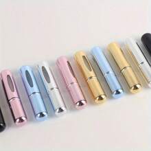 5 件装迷你香水喷雾器，0.17 盎司，不锈钢和塑料，便携式可再填充香水瓶，无香，适合旅行