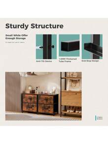 2-Piece Storage Cabinet Set, Including 2 Drawer-Type Storage Cabinets With Fabric Bins And Handles, Suitable For Storing Clothing Accessories, Miscellaneous Items, Etc.Suitable For Storage And Organization Of Wardrobes, As Well As Home Decoration And Storage