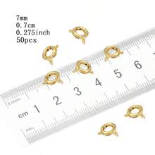 10 件/50 件/100 件不锈钢圆形弹簧扣连接器，适用于 DIY 珠宝制作手链、项链、脚链