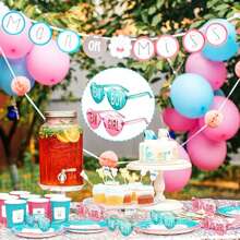 2/8/12 pz - Occhiali senza montatura per la festa del gender reveal del bambino, in blu e rosa, decorazioni per la squadra delle ragazze e la squadra dei ragazzi per la festa del gender reveal