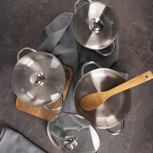 ALEA 燉鍋（直徑 16 厘米，直徑 18 厘米，直徑 20 厘米）3 件套，不銹鋼蓋 Bergner - 彩色 - 查看 3