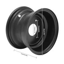 RAINAUT 7" ATV Wheel Rim 3 Lugs 16x8-7 Tire Rim Parts For 125cc ATV Black Wheel Rim Tire 3 Holes 78mm Hole Distance, Black - 7 INCH - View 2