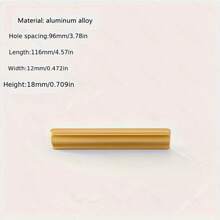 1pc Black Aluminum Alloy Cabinet Handle, Kitchen Drawer Pull, Knob Furniture Hardware - Multicolor - View 8
