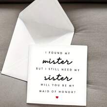 I Found My Mister But I Still Need My Sister, Will You Be My Maid Of Honor? Wedding Card, Maid Of Honour, Will You Be, For Her,Christmas - Multicolor - View 4