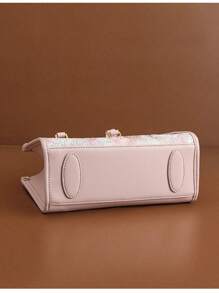 女士手提包，独特设计高端提花编织手提包，小号单肩包/斜挎包，中式刺绣，2025 新品，优质 - 彩色 - 查看 7