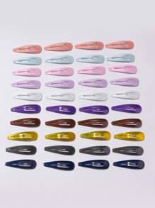 30pcs Candy Colors Butterfly Clips, Simple Rainbow Oil Drop Hair Clips, Cute & Sweet For Girls