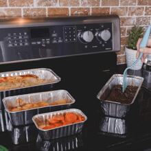 3 Lb 25 Pack Disposable Loaf Pans Aluminum Tin Foil Meal Prep Bakeware - Cookware Perfect For Baking Cakes, Bread, Meatloaf, Lasagna 3 Pound 11'' X 5'' X 2.75'' - 銀色 - 查看 6