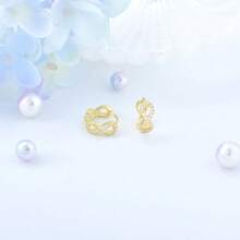Women's Hypo-Allergenic Hoop Earrings, Gold Color Cubic Zirconia Infinite Earrings, Classic Minimalist Fashion Earrings, Birthday Gift