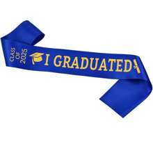 5pcs Class Of Graduation Sash Graduation Ribbons, 2025 Ribbon Graduation Ceremony Accessories, Party Supplies Gifts Birthday