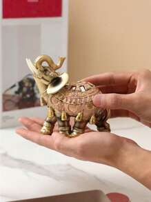 Artisanat en résine d'éléphant, décorations en verre, décorations d'éléphant, éléphants de style européen
